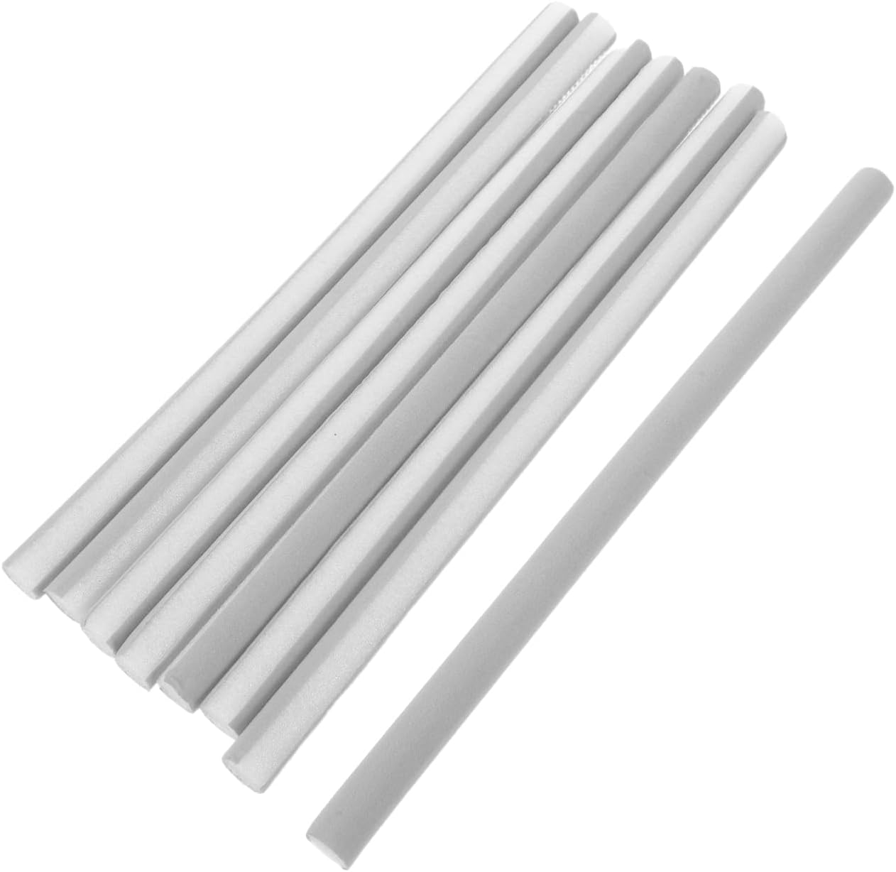Healeved 8 Pcs Velvet Ring Holder Inserts for Jewelry Box, 11.8 Inch Sponge Foam Ring Display Slot Trays, DIY Earring Organizer Pad Strips for Drawer and Showcase, Grey