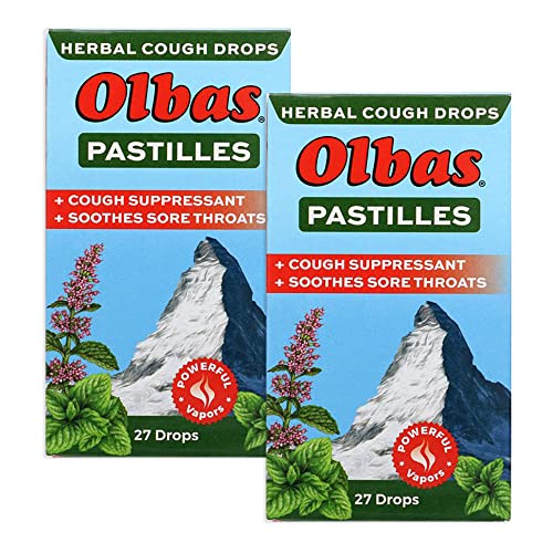 Olbas - Olbas Pastilles Maximum Strength Herbal Cough Drops - 27 Pastilles - 27 Drops.Pack of 2
