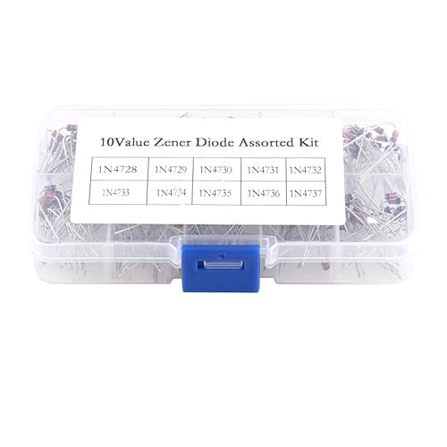 Diodos Zener 200pcs, 10Values diodo Zener diodo electrónico 1N4728 1N4729 1N4730 1N4731 1N4732 1N4733 1N4734 1N4735 1N4736 1N4737 con caja de