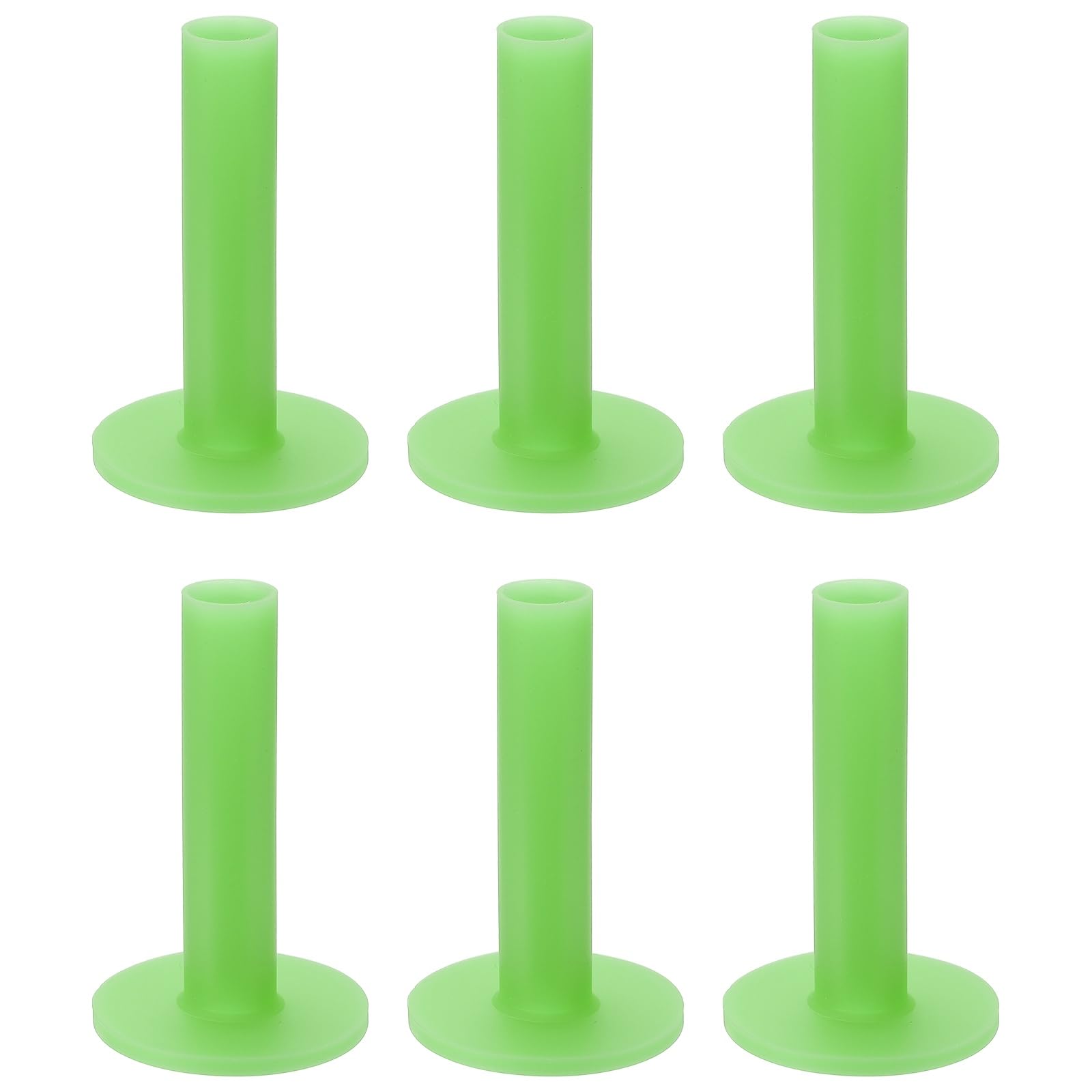 YELARXI Rubber Golf Practice Tee, Driving Tee 3.3 Inch & 6 Pack & Rubber & Green-Fitting for (Indoor/Outdoor/Golf Hitting Mats/Courses/Backyards/Lawns) — image 1