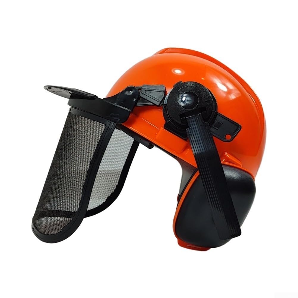 Casque de Sécurité Orange avec Protection Auditive