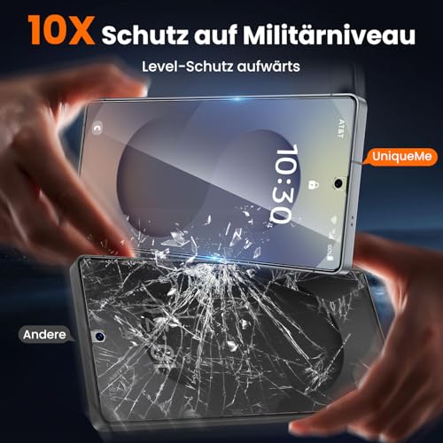UniqueMe für Samsung Galaxy S25 Ultra für Panzerglas Sichtschutz - [Full Screen Displayschutz] Schutzfolie Sichtschutz für Samsung Galaxy S25 Ultra Schutzglas,Auto Installation,2 Stück 2