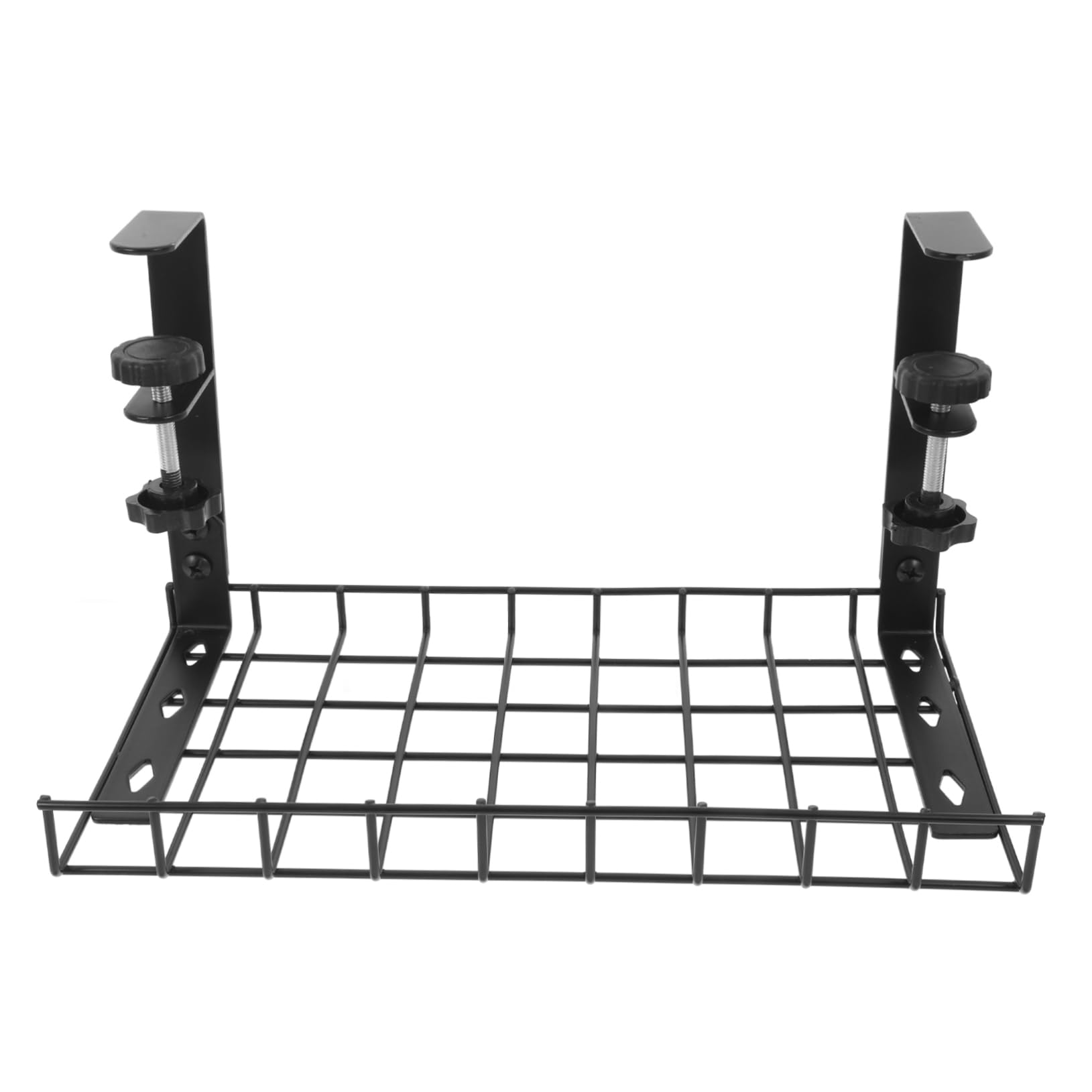 Organizador de Cables Debajo del Escritorio sin Taladro, Hierro Negro | Bandeja para Oficina y Gaming, Rango de Sujeción 1, 8-5, 7cm, Diseño Multifuncional de Gran Capacidad