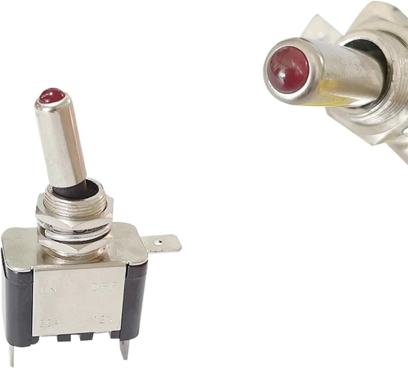 Auto Car Boat Truck Illuminated Toggle Switch with Safety Aircraft Flip Up Cover Guard 12V20A Transparent*2pcs (Color : LED Blue)