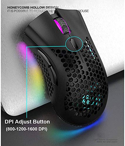Lightweight Gaming Mouse,Rechargeable Wireless Gaming Mouse With Usb Receiver Rgb Backlight Computer Mouse For Laptop Pc #TOP6