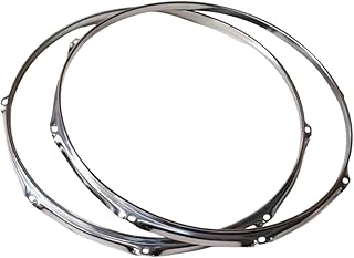 Generic Bass Drum Hoops for Upper and Lower 6 Lug Accessories Lightweight Replacement DIY Making Spare Part Professional Batter Hoops, 16 inch