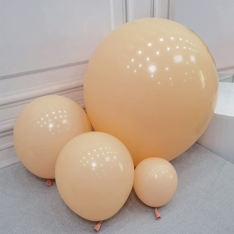 Image of Latex Balloons, 100-Pack Different Sizes 18 12 10 5 Inch Party Balloon Garland Kit (Retro apricot Nude)