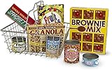 Melissa & Doug Grocery Basket - Pretend Play Toy With Heavy Gauge Steel Construction | Play Food, Pretend Groceries, Pretend Play Grocery Shopping Basket For Kids Ages 3+