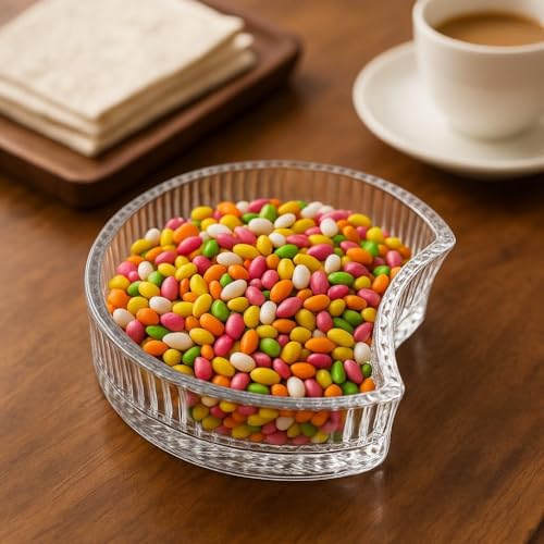 Image of Glassbunny Elegant 4 Dry Fruit Bowl Set Premium Glass Bowl for Dry Fruit Stylish Bowl for Home & Gifting 240ml