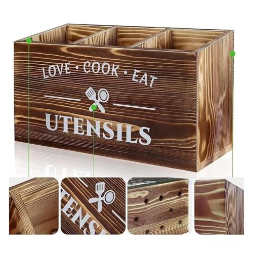 Bandeja de cocina de madera con acabado protector para hogar y camping 7