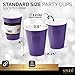 Amcrate Purple Colored Disposable Cups - 12-Ounce Strong & Sturdy Party Cups, 50 Pack for Wedding, Christmas, Halloween