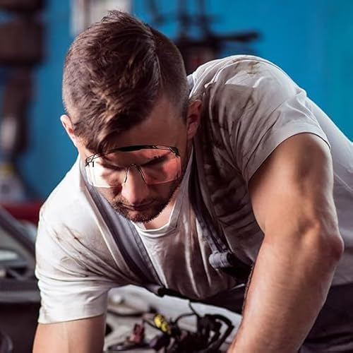 KAYLRE 2 PCS Schutzbrille - Arbeitsschutzbrille Antibeschlag Antispeichel Augenschutzbrille Vollsichtbrille Schutzbrille für Brillenträger Transparent