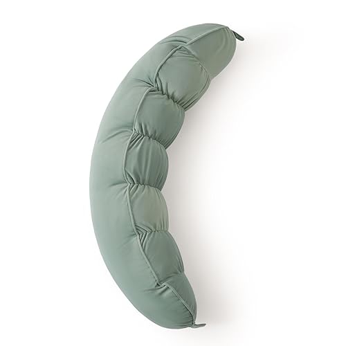 Ailuteie Peallow(Pat. Pend) – Long Round Body Pillow for Adults, Bolster Pillow for Sleeping, Soft and Supportive Pillow for Sleeping & Lumbar Support(Willow Green,39") - Willow Green - 39"