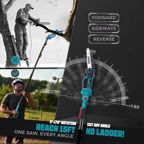 2-in-1 Cordless 8-Inch Pole Saw