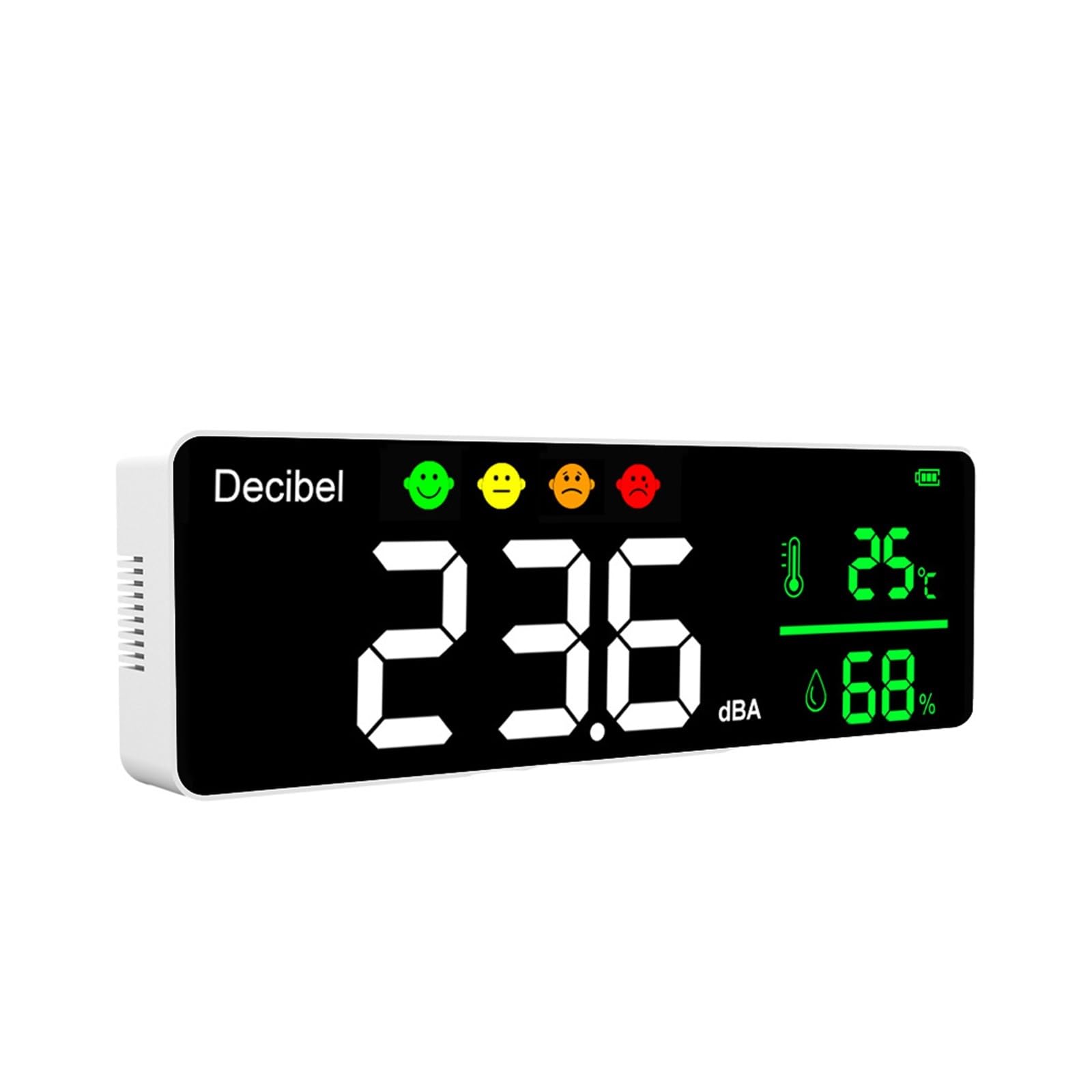 Instrumento De Medición Ruido Medidor Sonido Decibelios Digital Temperatura Humedad Detector 3 En 1 Probador Montado La Pared Interior PrecisióN Extremadamente Alta