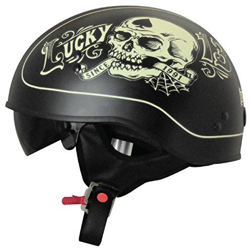 Torc T55 Spec-Ops Half Shell Flat Black M Helmet/w Lucky 13 Garage T5515LG23