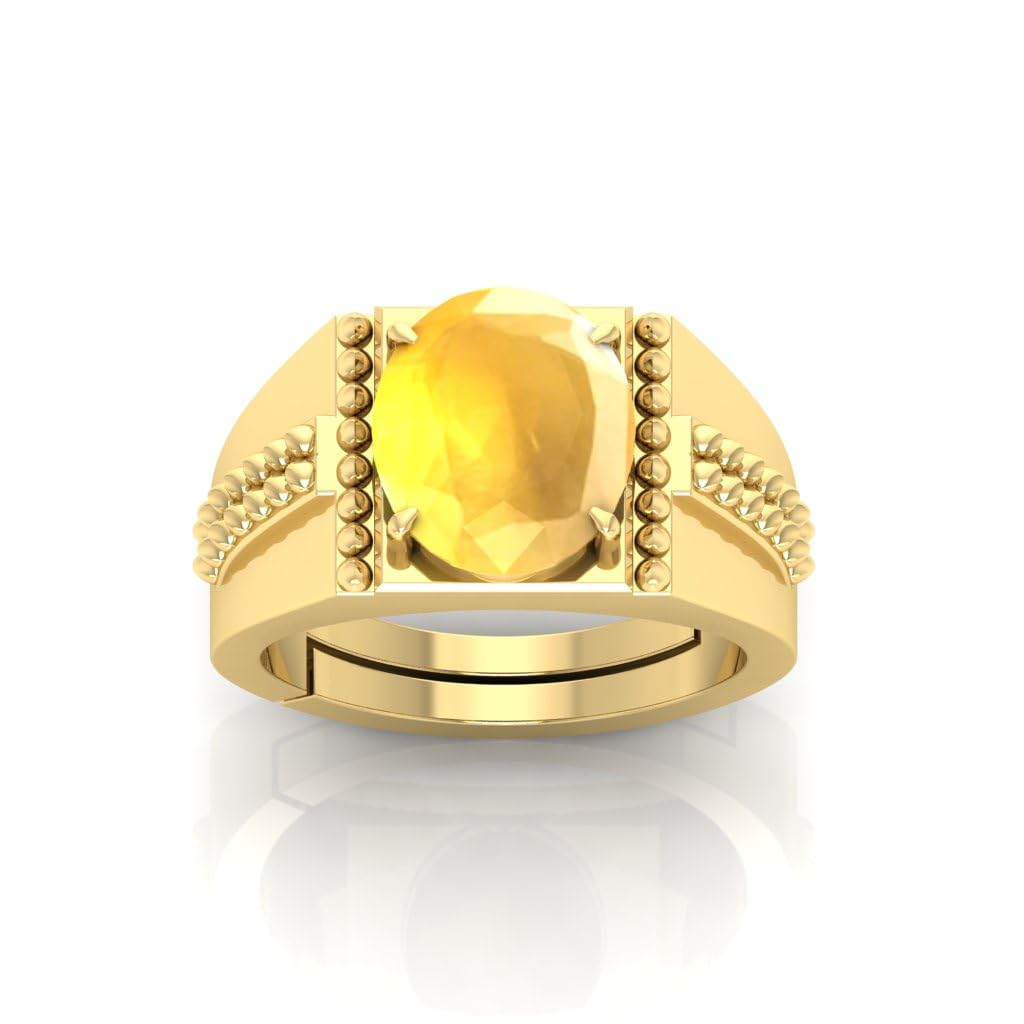 Bague saphir ajustable contre le stress astrologique Panchdhatu