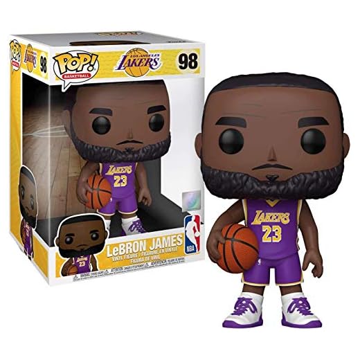 Funko- Pop Lakers-10 NBA 10" Lebron James(Purple Jersey) Figura coleccionable, Multicolor (52359)