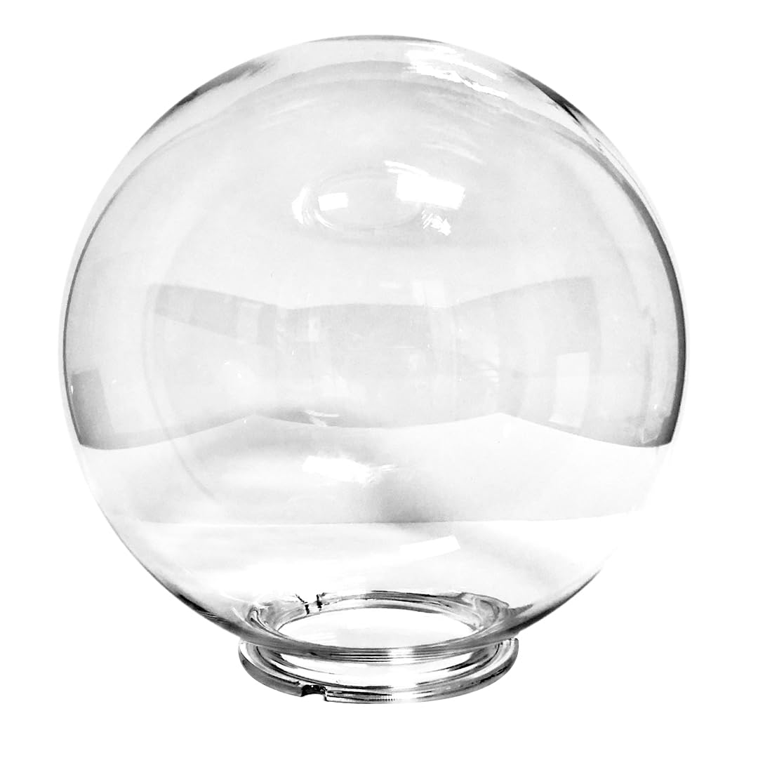 Diffuseur Sphérique - Remplacement Globe - Éclairage Public - Luminaire Extérieur - Polycarbonate Incolore - Dimensions : Ø 30 cm - Poignée Baïonnette : 13,9 cm