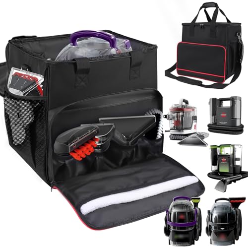 QWARVEL Storage Case for Bissell Carpet Cleaner Machine 3682/2458/3624/3860/Hoover Carpet Cleaner FH14050, Carry Bag Compatible with Bissell Upholstery Steamer Portable Steam Cleaner Storage Bag Only