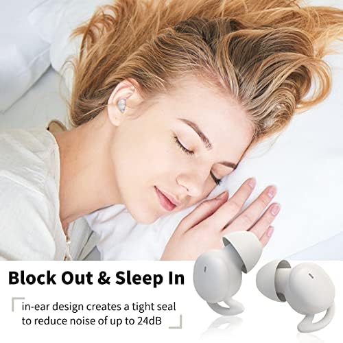 Damipow L29 Sleep Earbuds,Bluetooth Sleep Headphones In Ear, Mini Wireless Earbuds Ultra Soft & Lightweight, USB-C Charging,Built-In Mic for Clear Calls, Help You Fall Asleep Faster and Sleep Better
