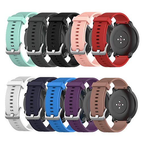 Bracelet silicone 20mm pour montre Amazfit GTS et GTR 42mm