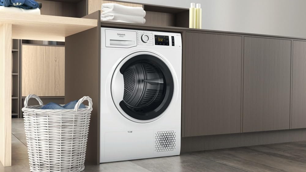 HOTPOINT - Sèche-linge pompe à chaleur posable 9kg - NTM1191WKEU