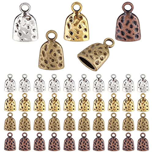 PH PandaHall 80pcs Bell Cord End Cap
