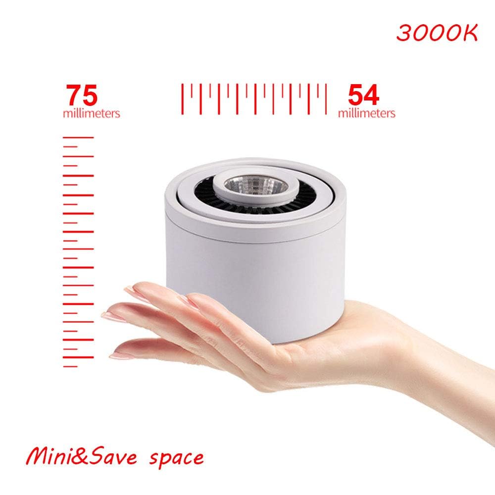 7W LED Accent Uplight mit 1,8m Schaltkabel, Dimmbares Spotlight mit Fernbedienung, led Wandleuchte Wandspot mit Schalter für Gemälde Platte Galerie Ausstellung,Schwarz