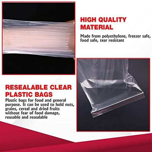Image of Success Stationery Zip Lock Bags 4 inchx5 inch 50 Pcs - Reusable Transparent Ziplock Pouch for Fridge Food Storage, Spices, Medicine & Travel Packing - Thick Resealable Zipper Cover