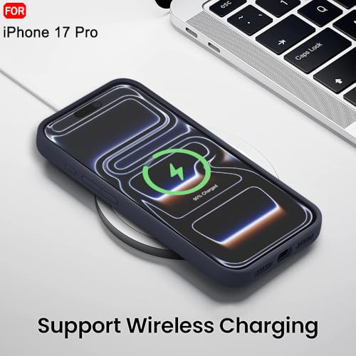 Image of TheGiftKart Liquid Silicone Back Cover Case for iPhone 17 Pro | Soft Micro-Fibre Lining Inside | Camera & Screen Protection | Shockproof Back Cover Case for iPhone 17 Pro (Silicone, Blue)