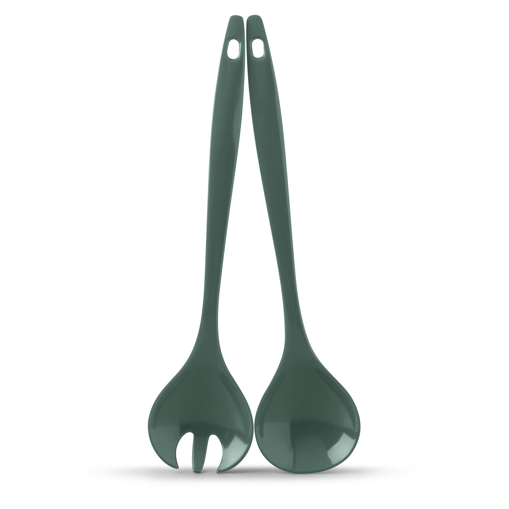 Zeal G205F Salad Servers, Melamine, Forest Green