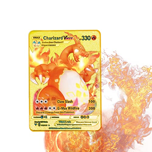 Metalen kaart - 4 stuks ultra zeldzame kaarten metalen kaart V-kaart/Vmax/EX/DX-verzamelkaarten - het beste cadeau voor verzamelaars - Image 5