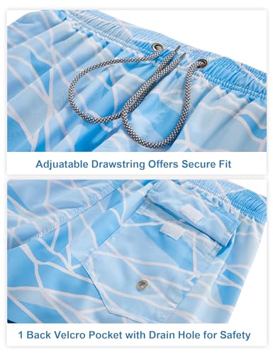 Image of BOJIN Mens Swim Trunks 9 inch Quick Dry Stretch Swim Shorts Mesh Lining Bathing Suits Swimwear Beach Shorts with Pockets