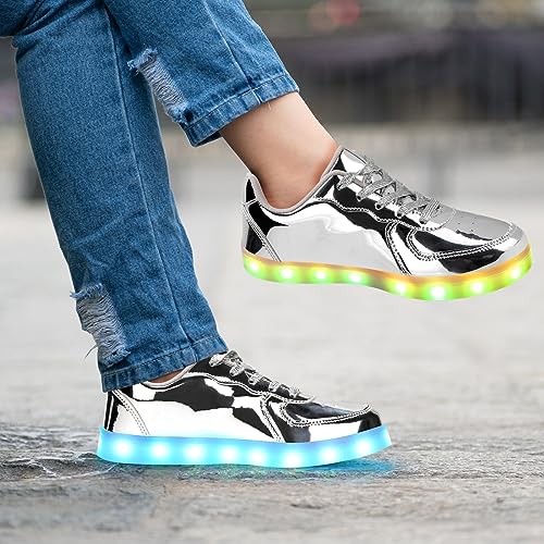 Image of Light Up Shoes Men Women LED Shoes USB Charging Adult High Top LED Sneakers Glow in The Dark Footwear for Dancing Party Festivals Festivals