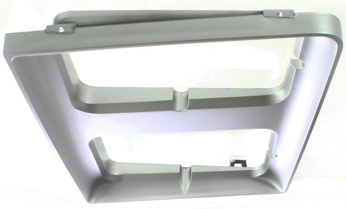 DAT AUTO PARTS Front Right Passenger Side Dual Head Light Headlamp Door Molding Insert Headlamp Bezel Cover Grille Trim Replacement for 1985-1988 GMC Suburban Silver Grille GM2513126 15598728