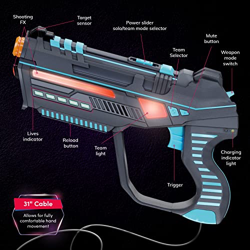Rechargeable Laser Tag For Kids, Teens & Adults - Blasters & Vest Sensors - Fun Ideas Age 8+ Year Old Cool Gifts & Toys - 4 Set - Lazer Teen Boy Games - Boys & Girls Outdoor Teenage Group Activities #TOP2