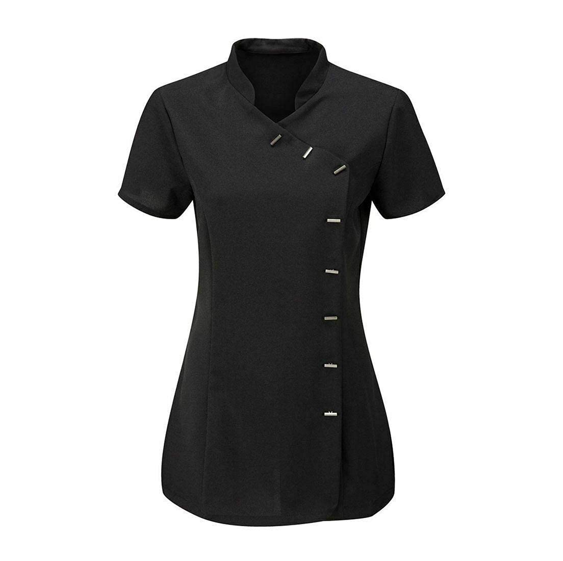 Womens Beauty Tunic Shirt Ladies Work Wear Massage Therapist Uniform Top US 4-20