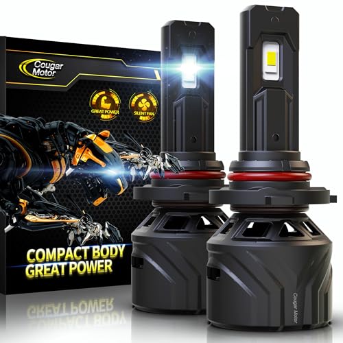Cougar Motor 9005 Bulbs, HB3 Fog Lights 6500K White Non-Polarity 9005 Fog Bulb or Off-Road Use Plug and Play - Pack of 2