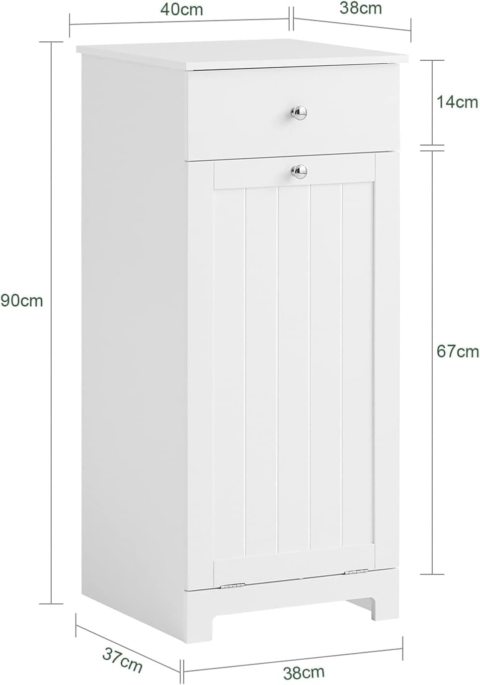 Wäscheschrank Wäschetruhe Badezimmer Aufbewahrungsschrank Mit Wäschekorb Weiß, White