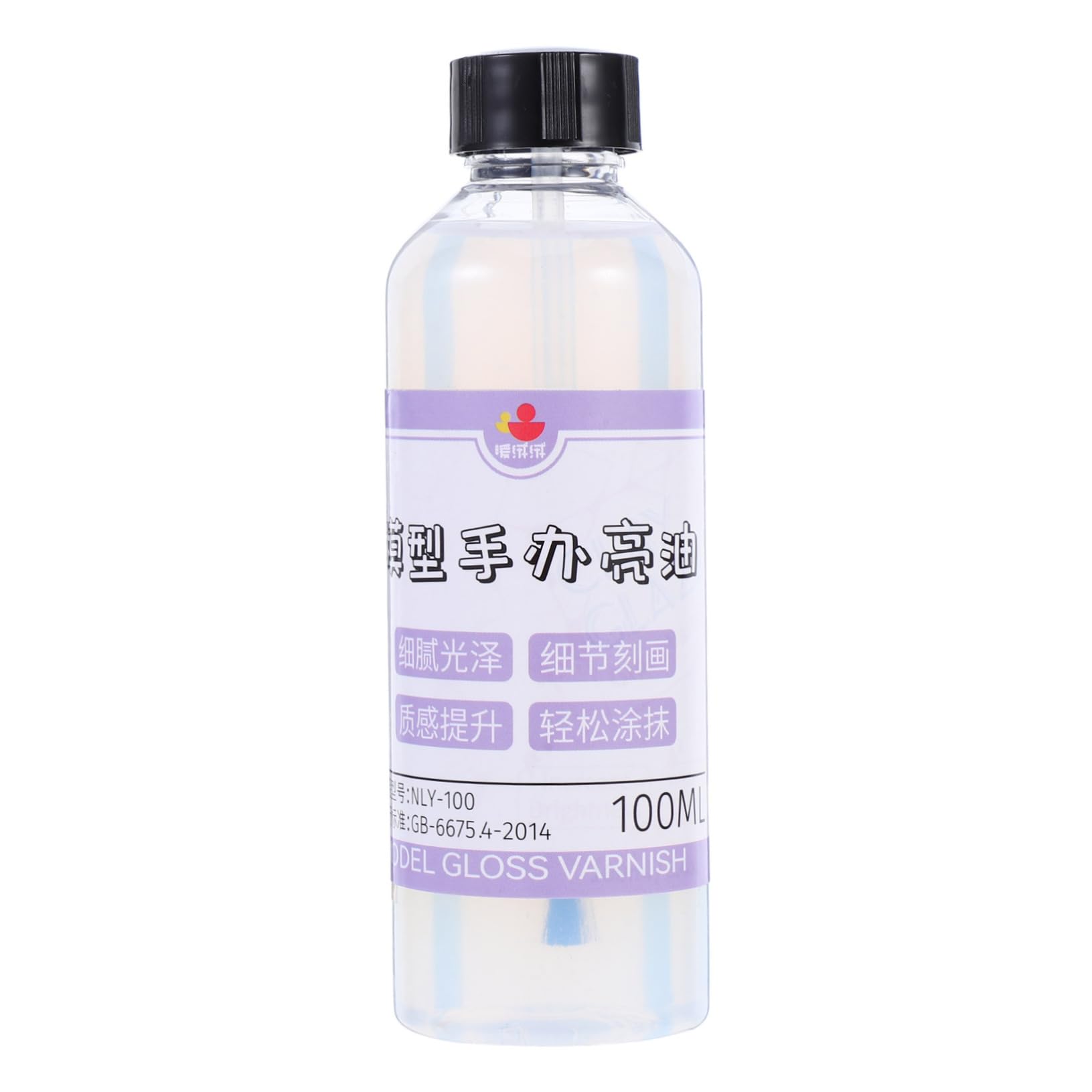 OSALADI Polymer Clay Tools Air Dry Clay Varnish 100ml Model Figure Glaze Softener Anti-Crack Waterproof Brush