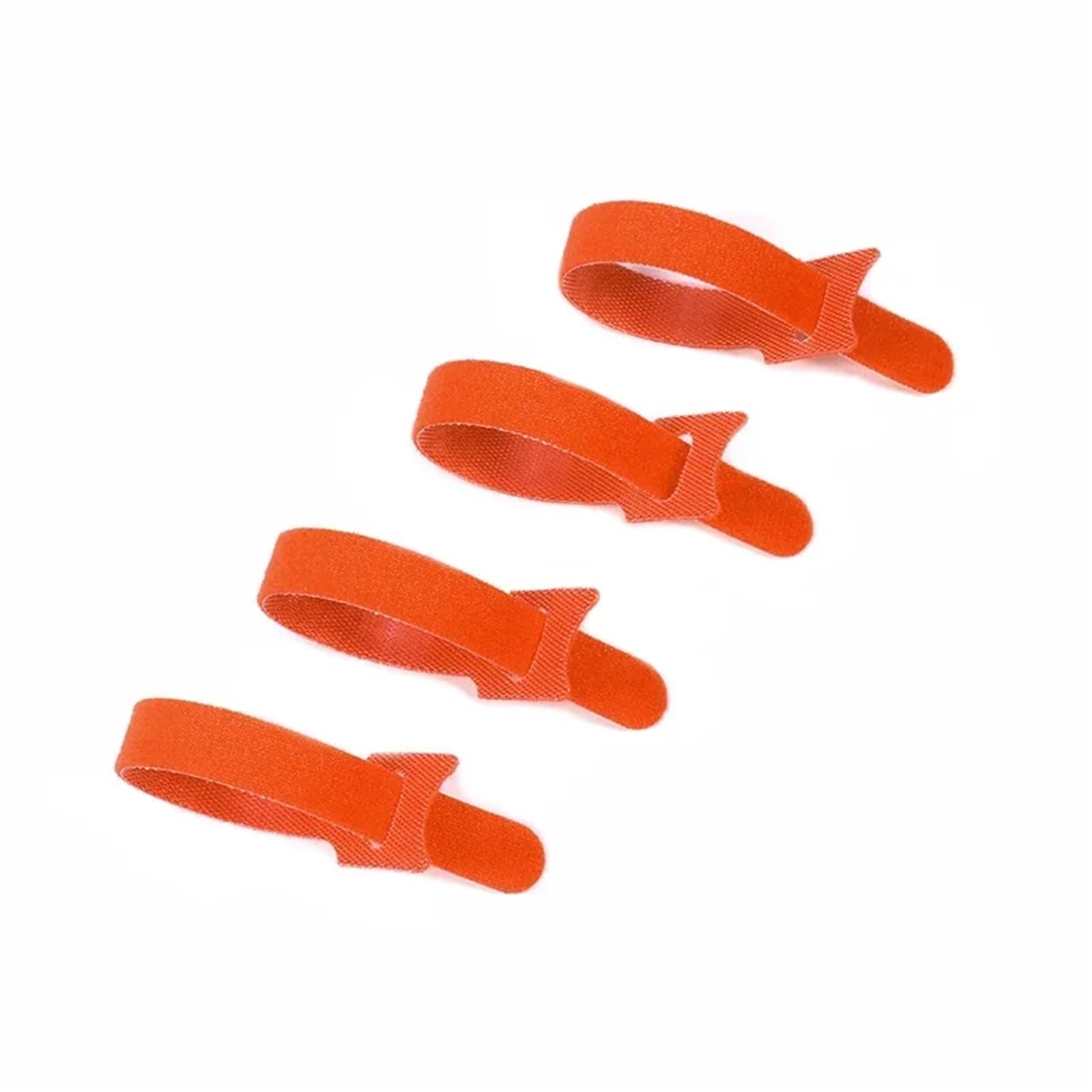 Yangshe 1000 Pieces 1000Pcs Releasable Cable Ties Orange Nylon Hook Loop Straps Wire Organizer