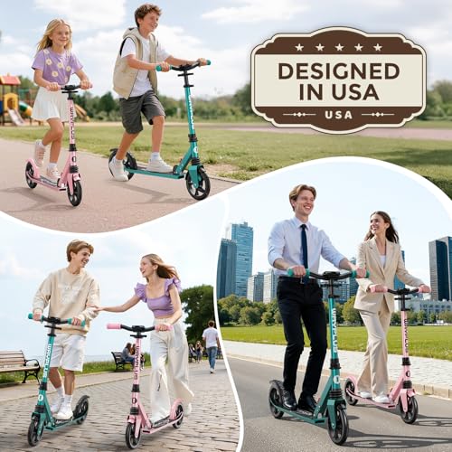 Image of WAYPLUS Kick Scooter for Ages 6+,Kid,Teens & Adults.8 Big Wheels,240lb