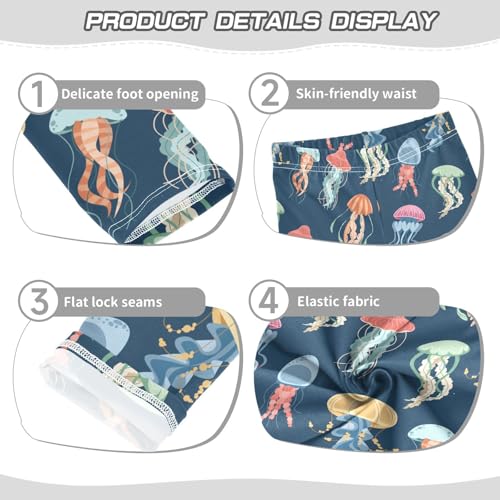 Girls Basic Leggings Baby Girls Pants Jellyfish Soft Footless Stretchy Tights Pants 4-10Y3