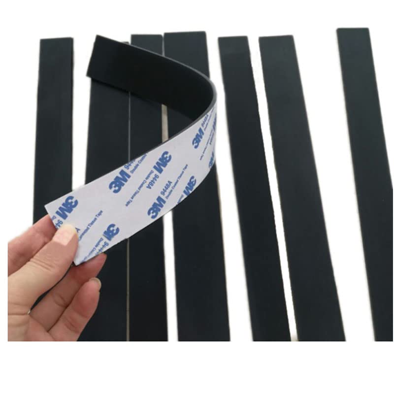 1Pc Black Silicone Rubber Strip Self Adhesive Seal Gasket Thickness 0.5/1/2/3mm(300x10x3mm)