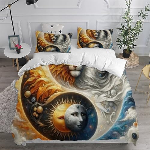 Housse de couette tigre super king 260x220 cm avec ses taies - 6