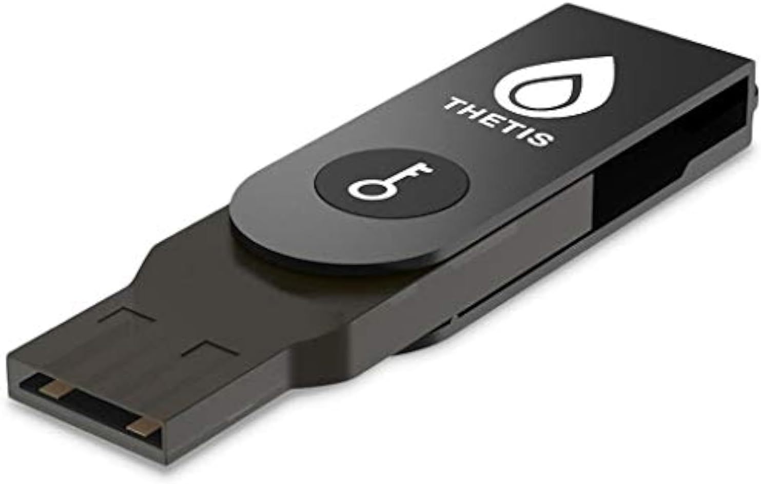 Thetis Security Key - U2F and FIDO2, USB A, Two Factor Authenticator with Bluetooth, Multi-Layered Authentication Protection HOTP U2F Compatible Windows, MacOS, Gmail, Linux - Black