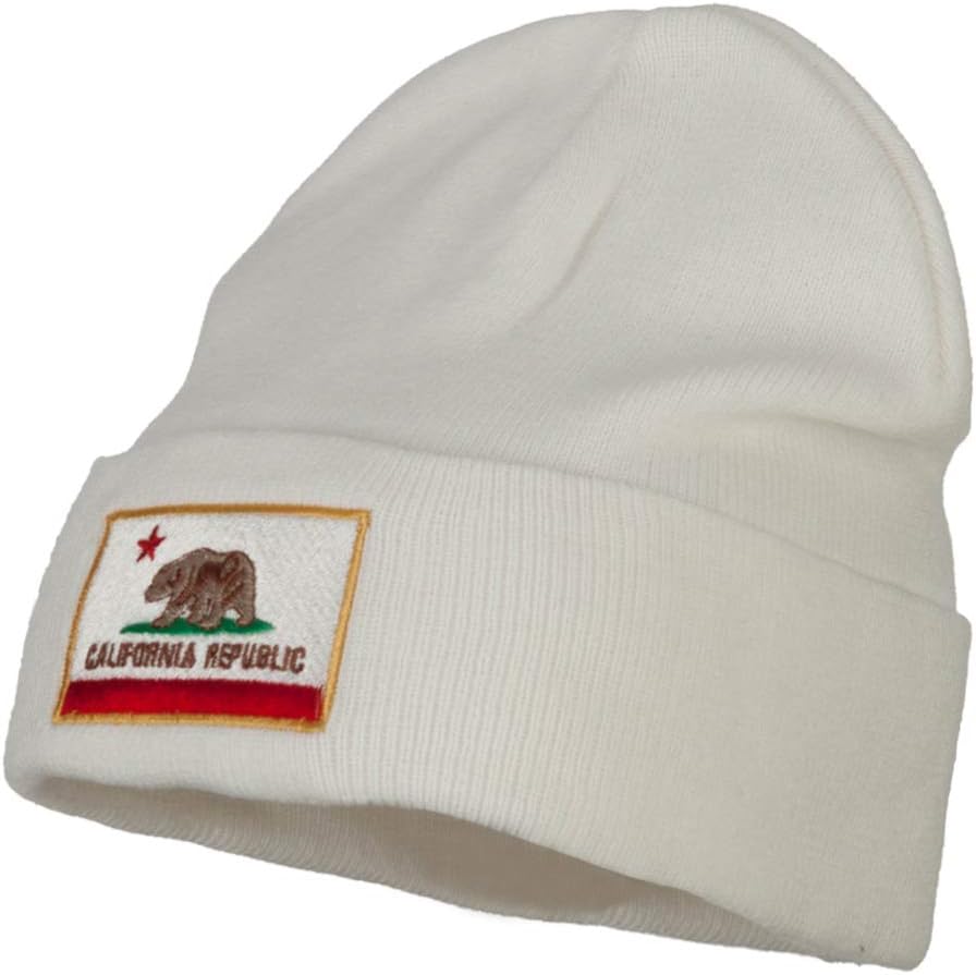 e4Hats.com California Republic Embroidered Big Size Long Beanie
