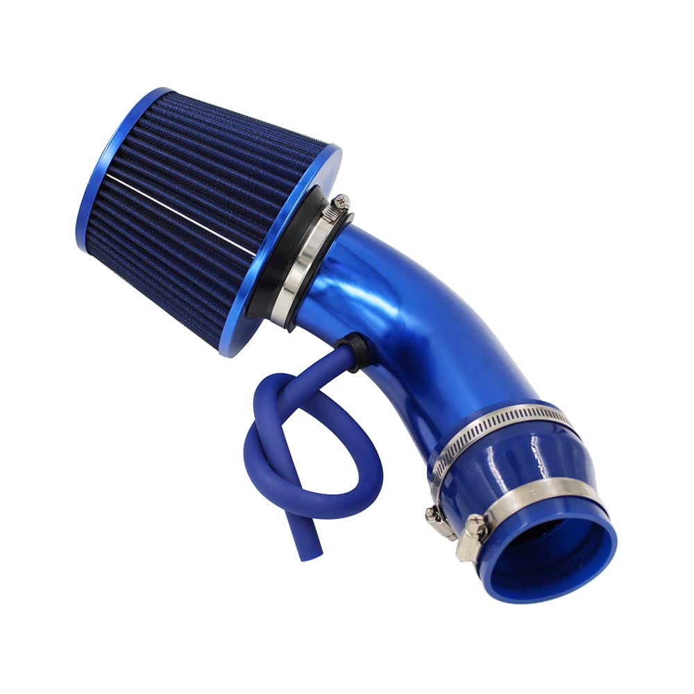 Tubo Aspirazione Auto Set completo 3quot;Kit tubo tubo di induzione turbo for sistema di aspirazione aria fredda for auto da 76 mm con cono filtro aria ad alto flusso Performace Racing fai da te Aspir