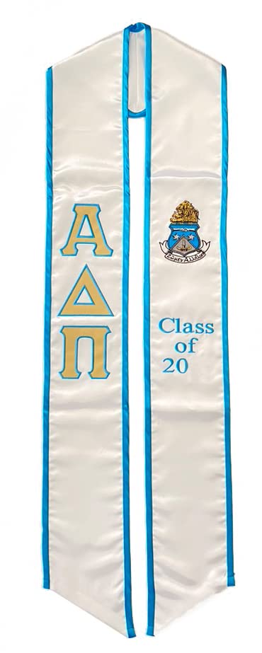 The Press Alpha Delta Pi Graduation Sash Stole
